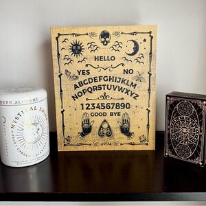 Ouija board-style wall art